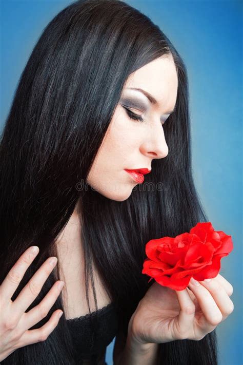 Beautiful Brunette Girl Healthy Long Hair Stock Photo Image Of Girl Gloss