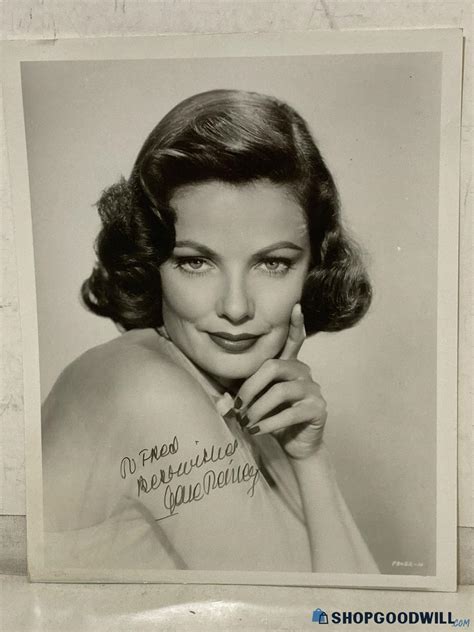 Autographed Gene Tierney 8x10 Promotional Photo Vintage