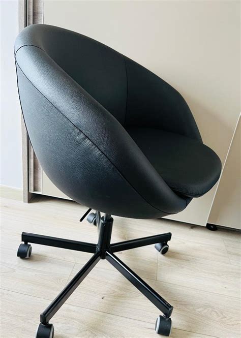 Ikea Skruvsta Swivel Chair Idhult Black Color Furniture Home