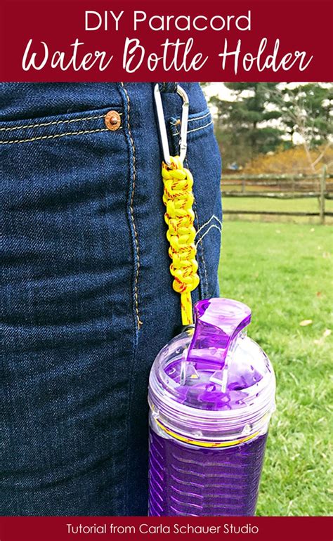 Make Simple Diy Paracord Water Bottle Holders Carla Schauer Designs