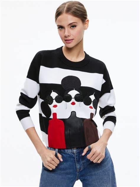 Alice And Olivia Fashion Gleeson Stace Face Pullover Of The Best