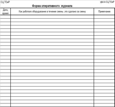 Журнал передачи смен образец - 84 фото