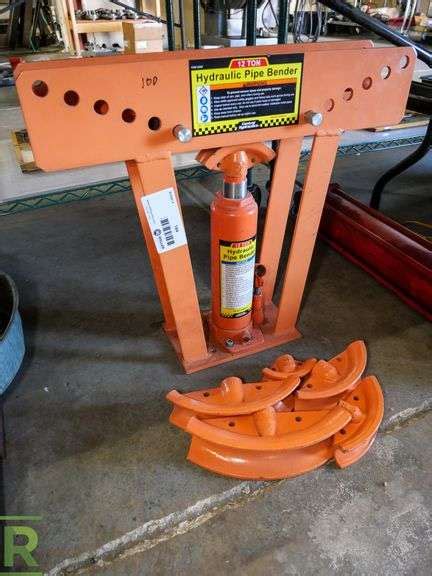 Central Hydraulics 12 Ton Hydraulic Pipe Bender With Attachments Roller Auctions