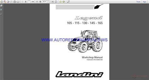 Landini 105 115 130 145 165 Service Manual Auto Repair Manual Forum Heavy Equipment Forums