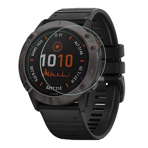 Garmin Fenix 6x Displayschutzfolie gehärtetes Glas