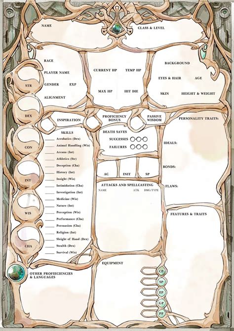 Form Fillable Character Sheet 5E Remotepc