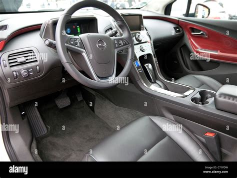 Ecovelocity motor festival London - Vauxhall Ampera interior Stock ...