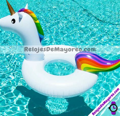 Inflable Salvavidas para Niños Flotador Unicornio 90cm Blanco