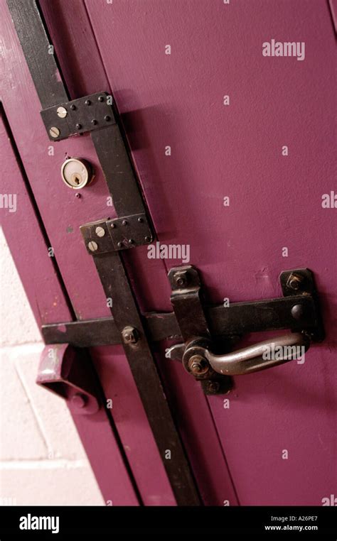 Heavy duty security door latch Stock Photo - Alamy