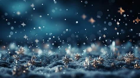 Premium AI Image | Blue Christmas Snowflakes