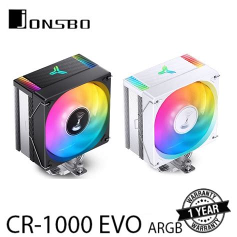 Jual JONSBO CR 1000 EVO ARGB BLACK WHITE 120mm Air CPU Cooler