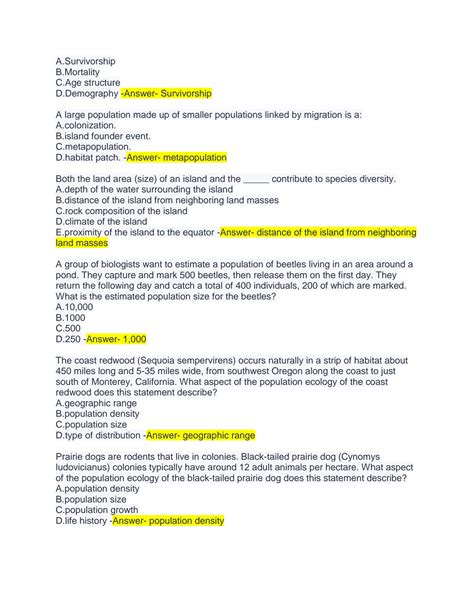 SOLUTION Unh Biology 412 Final Exam Study Guide 2022 With Complete