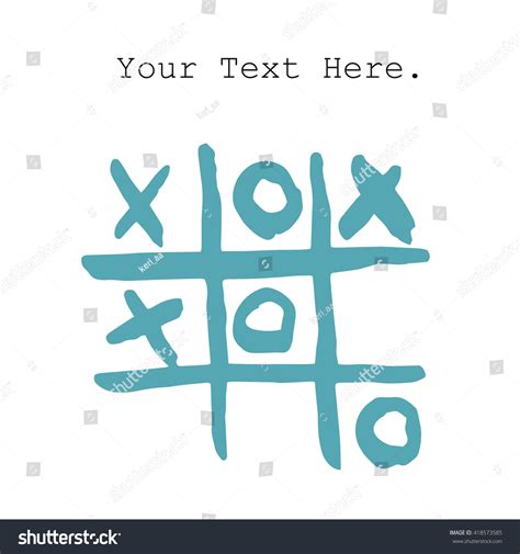 Doodle Tic Tac Toe Xo Game Stock Vector 418573585 : Shutterstock