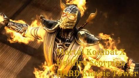 Mortal Kombat X Ps4 Hellfire Scorpion Hard Klassic Tower Ladder Youtube