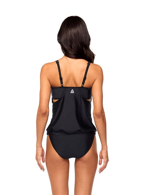 Reebok Women S Tankini Swim Top With Cut Outs Upf 50 Sizes Xs Xxl