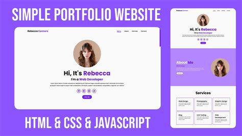 Build A Simple Responsive Portfolio Website Using HTML CSS Javascript