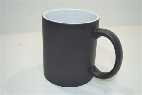 Taza Ceramica Magica Negra Mate Personalizados AM