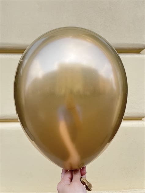 Balony lateksowe Kalisan Mirror Chrome Gold Chromowane złote O