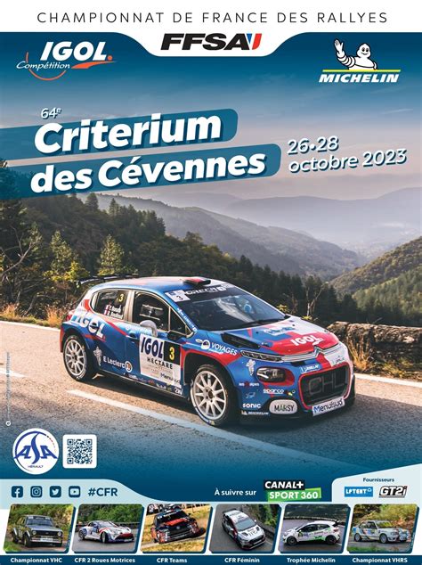 Crit Rium Des C Vennes Pr Sentation Engag S Rallye Infos