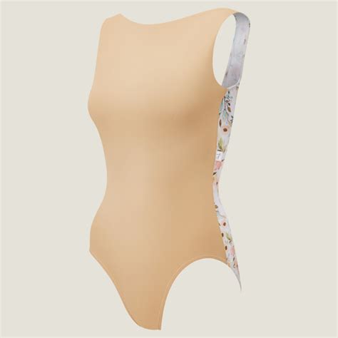 Sapphire Leotard Double Nude Pastel Floral CapsuleBallet