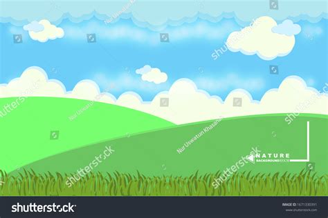 Vector Illustration Landscape Field Background Cartoon Stock Vector ...