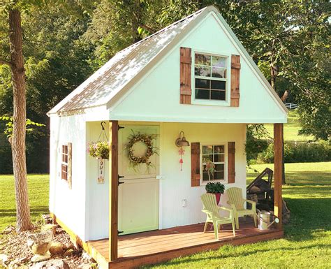 Loft & Porch Playhouse Plan | 8x12 Gable Design for Kids - Paul's ...