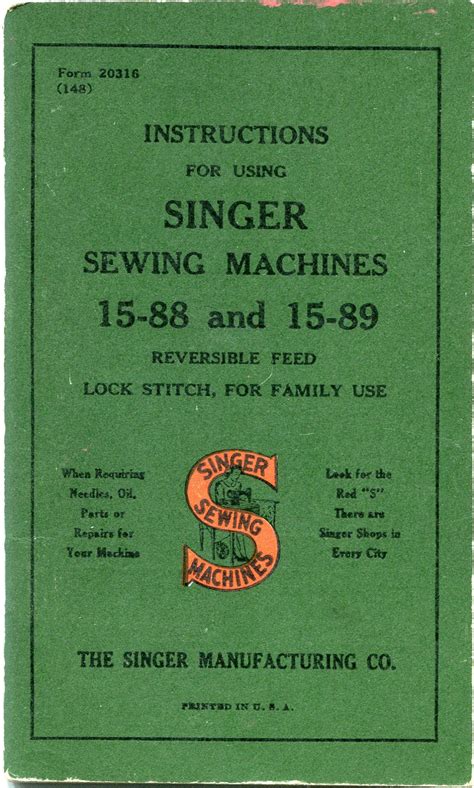 Vintage Singer Sewing Machine Manual... | Collectors Weekly