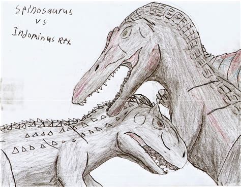 Spinosaurus Vs Indominus Rex By Thespideradventurer On Deviantart