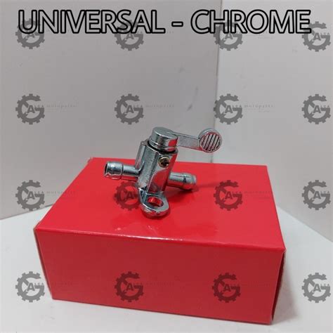 Jual KRAN BENSIN MOTOR UNIVERSAL DIRAL DAN CHROME CHROME Alca