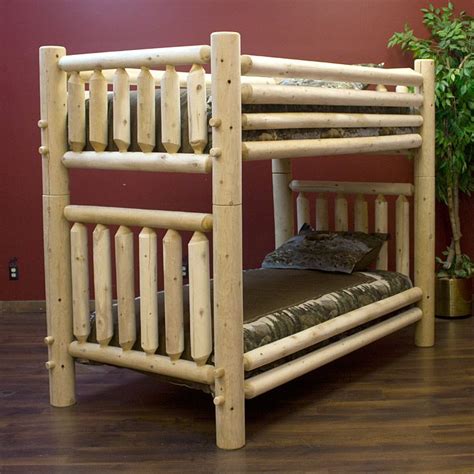 Rustic Cedar Log Bunk Beds