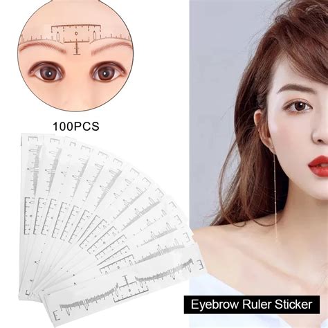 100Pcs Einweg Augenbraue Schablone Tattoo Make Up Microblading Messen