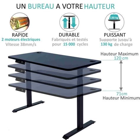 Bureau Assis Debout Electrique Kqueo Klift X Cadre De Bureau