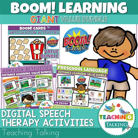 Boom Cards Speech Therapy Giant Value Bundle Teaching Talking