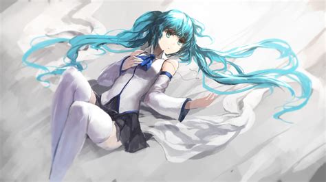 Wallpaper Drawing Illustration Anime Vocaloid Hatsune Miku Wing