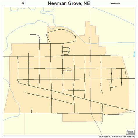 Newman Grove Nebraska Street Map 3134230