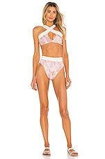 Kya Coco Reversible Bikini Top In Rose Quartz Rose Gold Revolve