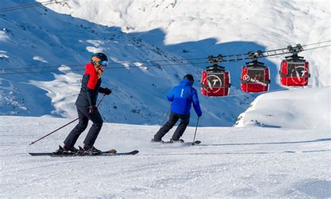 First snow in Val Thorens (France) preparing for new ski season ...