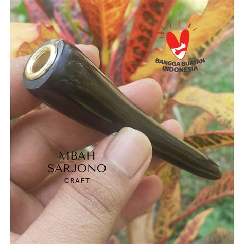 Jual Once Tanduk Kerbau Bule Hitam Super 7 8cm Smoking Pipe Pipa Once