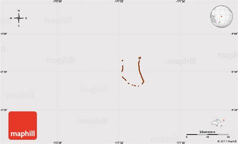 Flag Simple Map of Tokelau