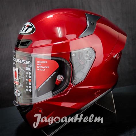 KYT HELM TT COURSE SOLID RED MAROON TTCOURSE