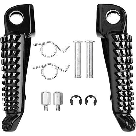 TCMT Black Front Passenger Foot Pegs Motorcycle Footpeg Footrest