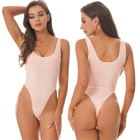 Women S Monokini Swimwear Sling Shot Thongs G String Bodysuit One Piece Lingerie Ebay