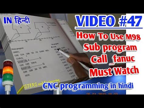 How To Use Subprogram What Is Use Of Sub Program M Cnc Programming