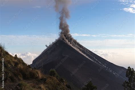 Fuego Volcano Smoke Stock Photo | Adobe Stock