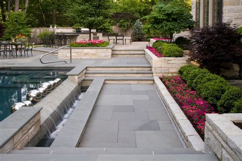 Pool Waterfall Lighting Display - Traditional - Pool - Chicago - by James Martin Associates | Houzz