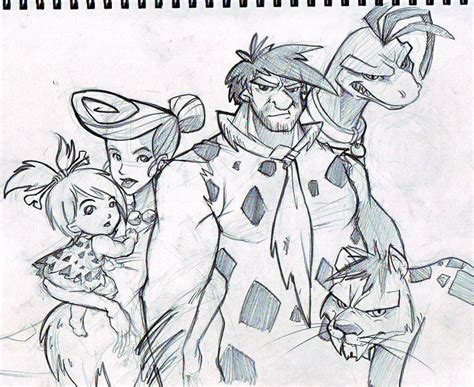 Flintstones Sketch at PaintingValley.com | Explore collection of ...