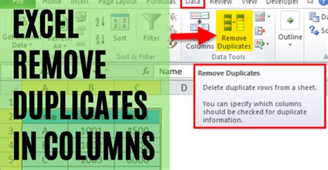 Excel Remove Duplicates In Columns Find And Remove Duplicate Values Earn And Excel