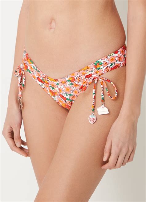 Blackbough Swim Sophia Brazilian Bikinislip Met Bloemenprint • Zalmroze