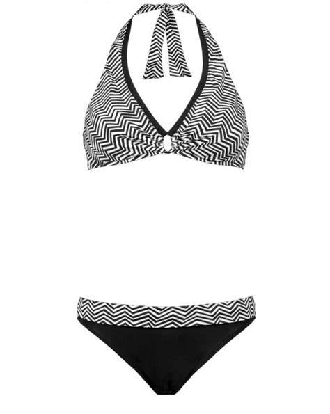 Lidea Neckholder Bikini Im ZickZack Muster