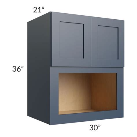 Midtown Blue Shaker X X Microwave Wall Cabinet The Rta Store